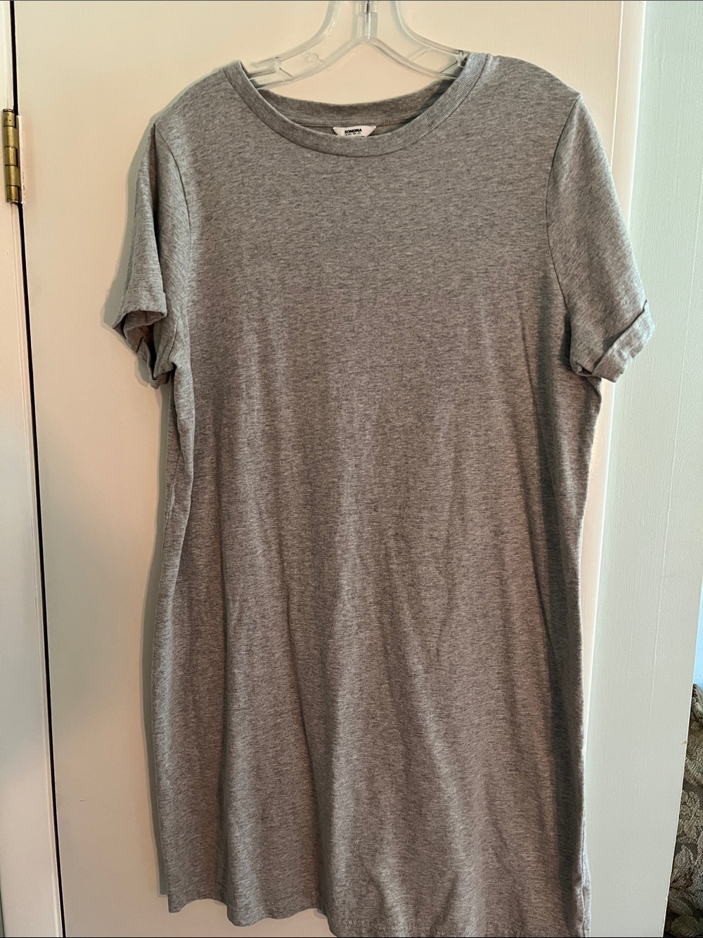 Sonoma Heather Gray Short Sleeve Mini Dress